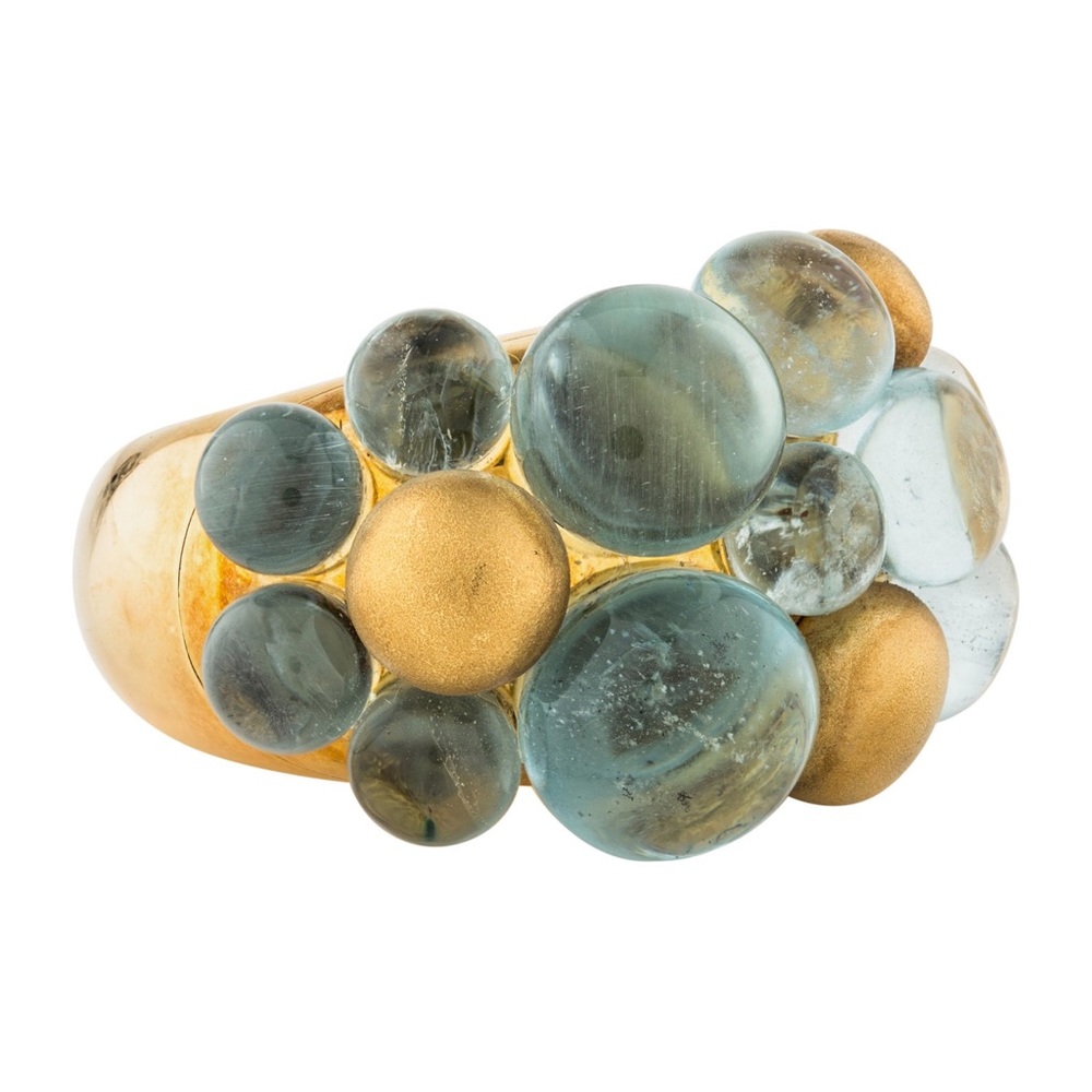 Pomellato 18k Aquamarine ring Size 7